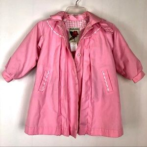 Rothschild Pink Coat Jacket Removable Hood Size 4